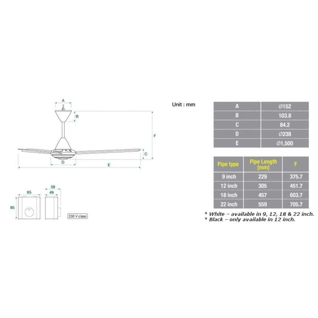 KDK M60SG Ceiling Fan 4HOME SINGAPORE - 4HOME