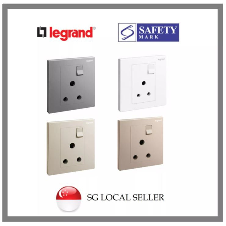 Legrand Galion 15A Aircon Socket (Champagne, Rose Gold, Dark Silver, White)