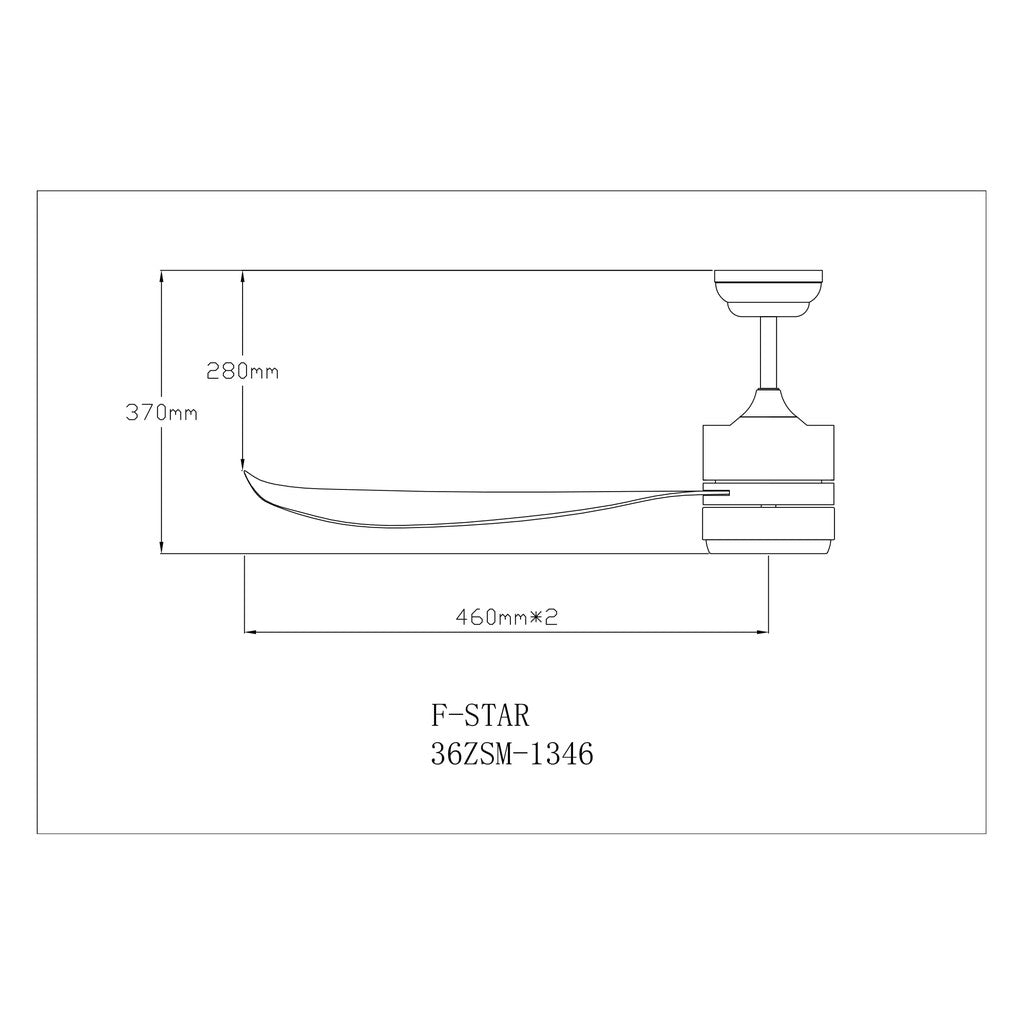 Fanco F-Star Ceiling Fan with LED Light 36 / 46 / 52 inch With Standard Installation FStar F Star