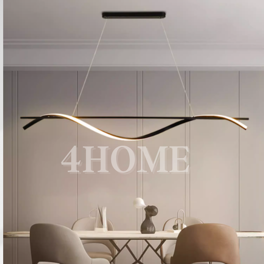 Premium Modern Single Wavy Twist long Pendant Light for Dining Island (Copy)