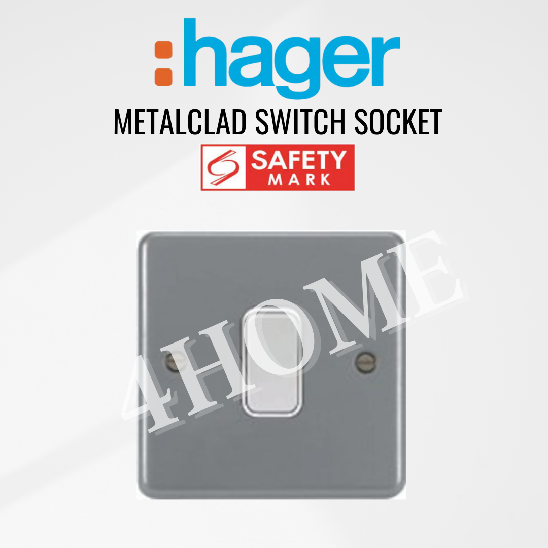 Hager Sollysta Metalclad Switch Socket 1Gang 2Gang 3Gang 20A 15A 13A