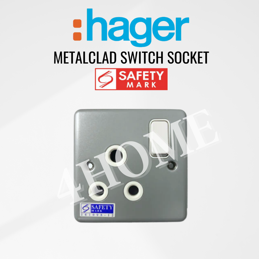 Hager Sollysta Metalclad Switch Socket 1Gang 2Gang 3Gang 20A 15A 13A