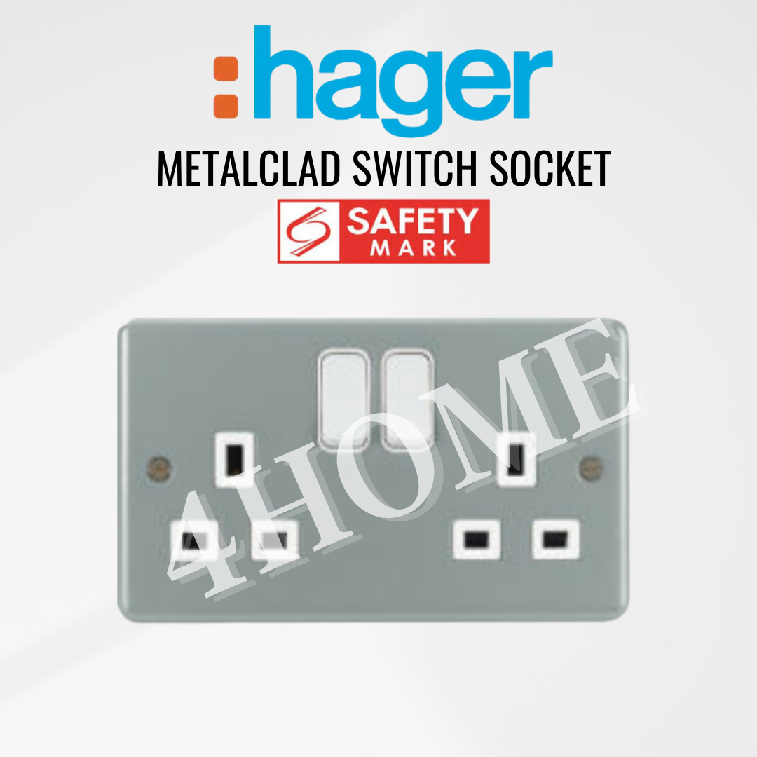 Hager Sollysta Metalclad Switch Socket 1Gang 2Gang 3Gang 20A 15A 13A