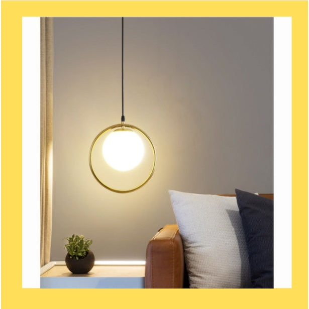 Premium Gold Minimalist Globe Pendant Light Bedside Dining Light