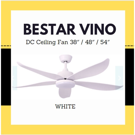 Bestar Vino 5blades DC Ceiling Fan 38inch 48inch 54inch 24W light