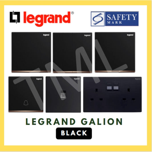 Legrand Galion Matt Black Switch Socket