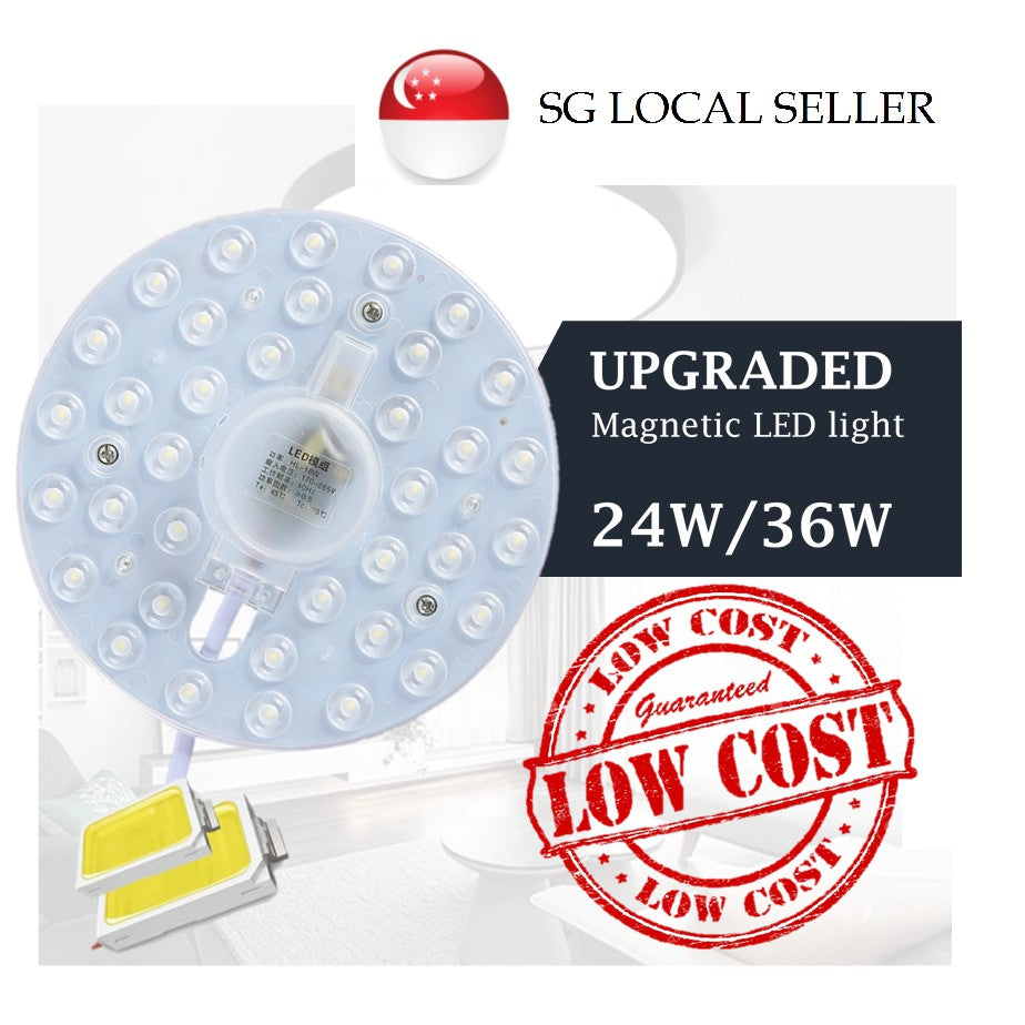 [Bundle of 2] 24W 36W Magnetic LED Ceiling Light Plate Replacement Magnet Panel Module TML