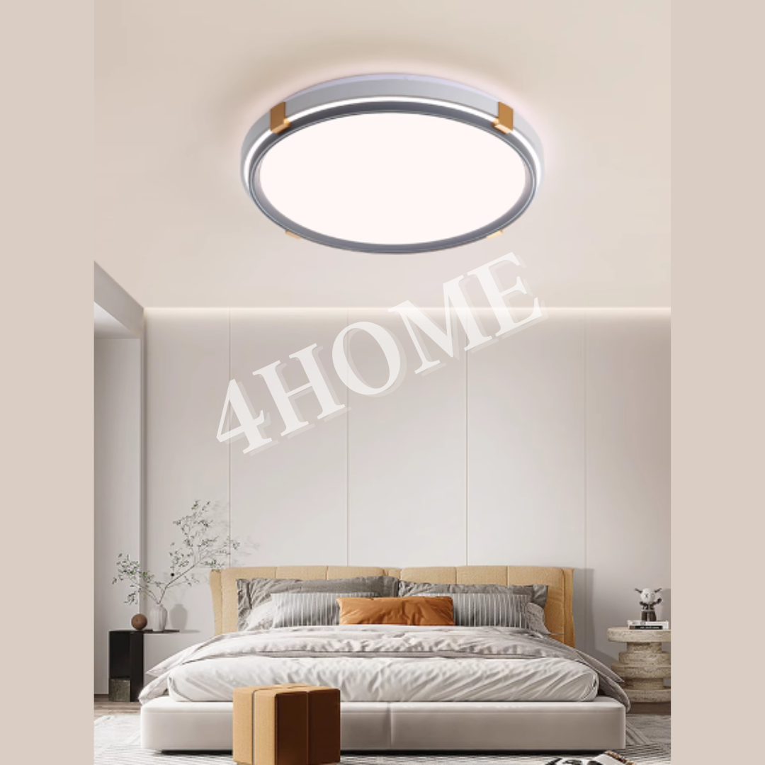 Premium Space Grey with Gold LED Ceiling Light Twist & Turn Tritone Daylight Warm White Bedroom Living Room Kitchen 50cm