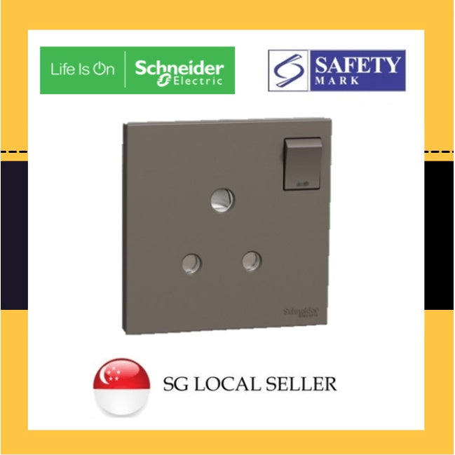 Schneider Avataron C 15A Aircon Socket Wine Gold Dark Grey White TML