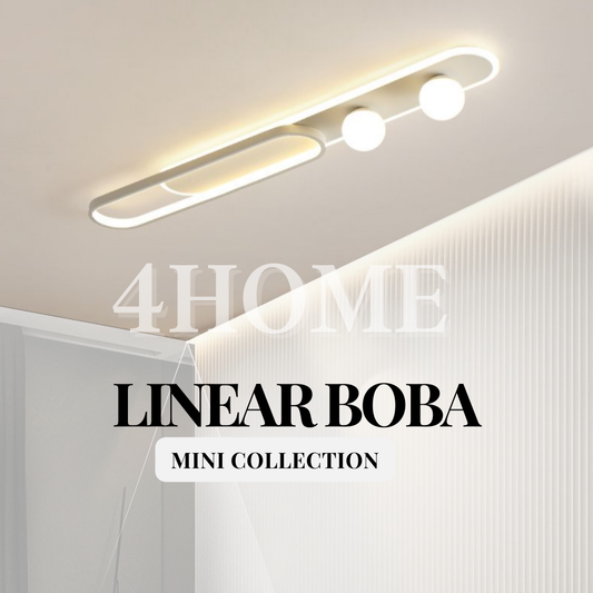 Minimalist White Linear Boba  Globe Spotlight Rectangular Long Ceiling Light Tritone Corridor Bathroom Kitchen GSE