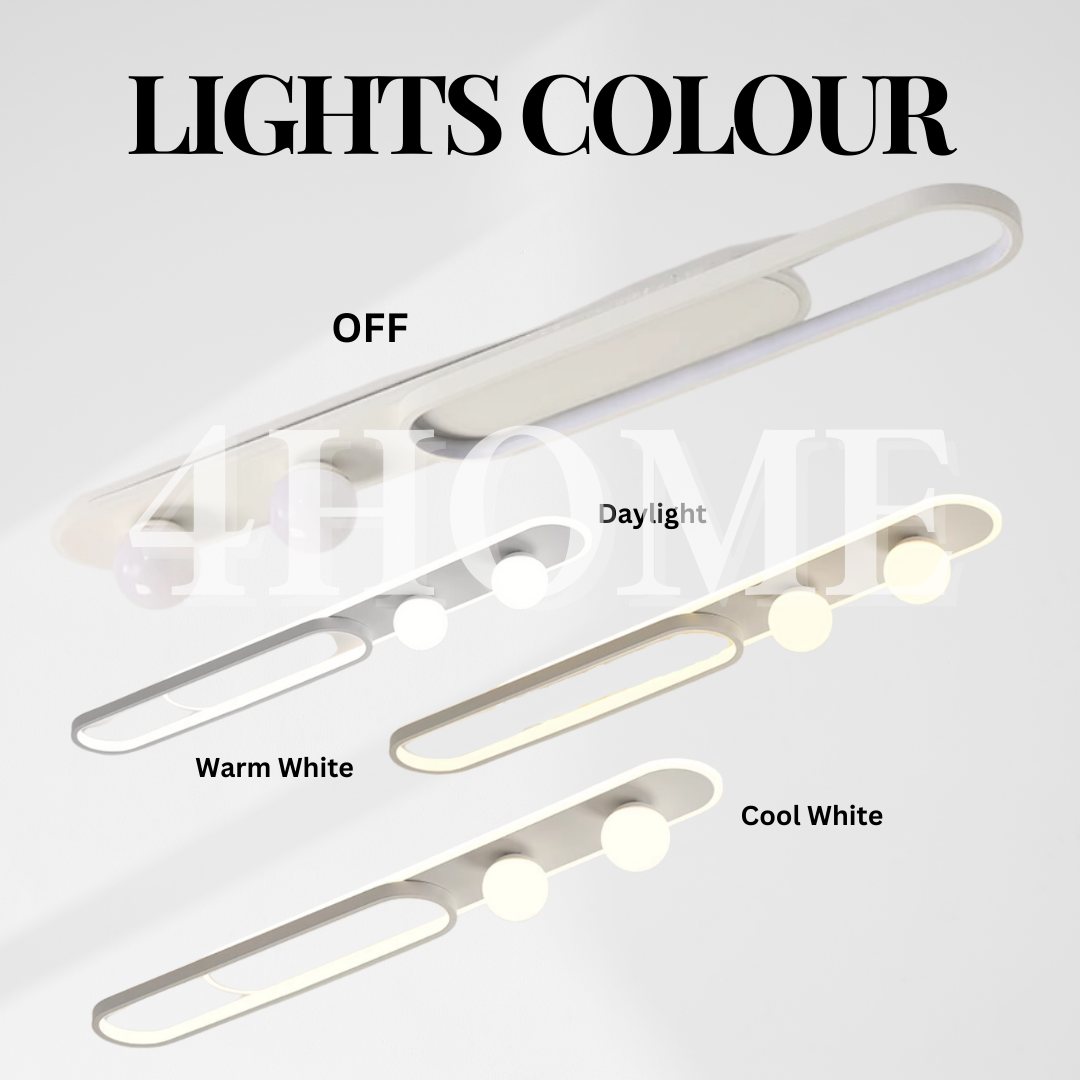 Minimalist White Linear Boba  Globe Spotlight Rectangular Long Ceiling Light Tritone Corridor Bathroom Kitchen GSE