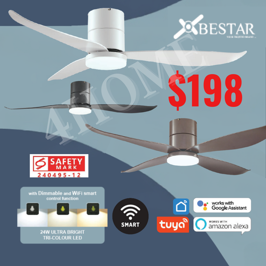 Bestar Falcon New Hugger DC Smart Ceiling fan Wifi 4blades 3blades 2blades