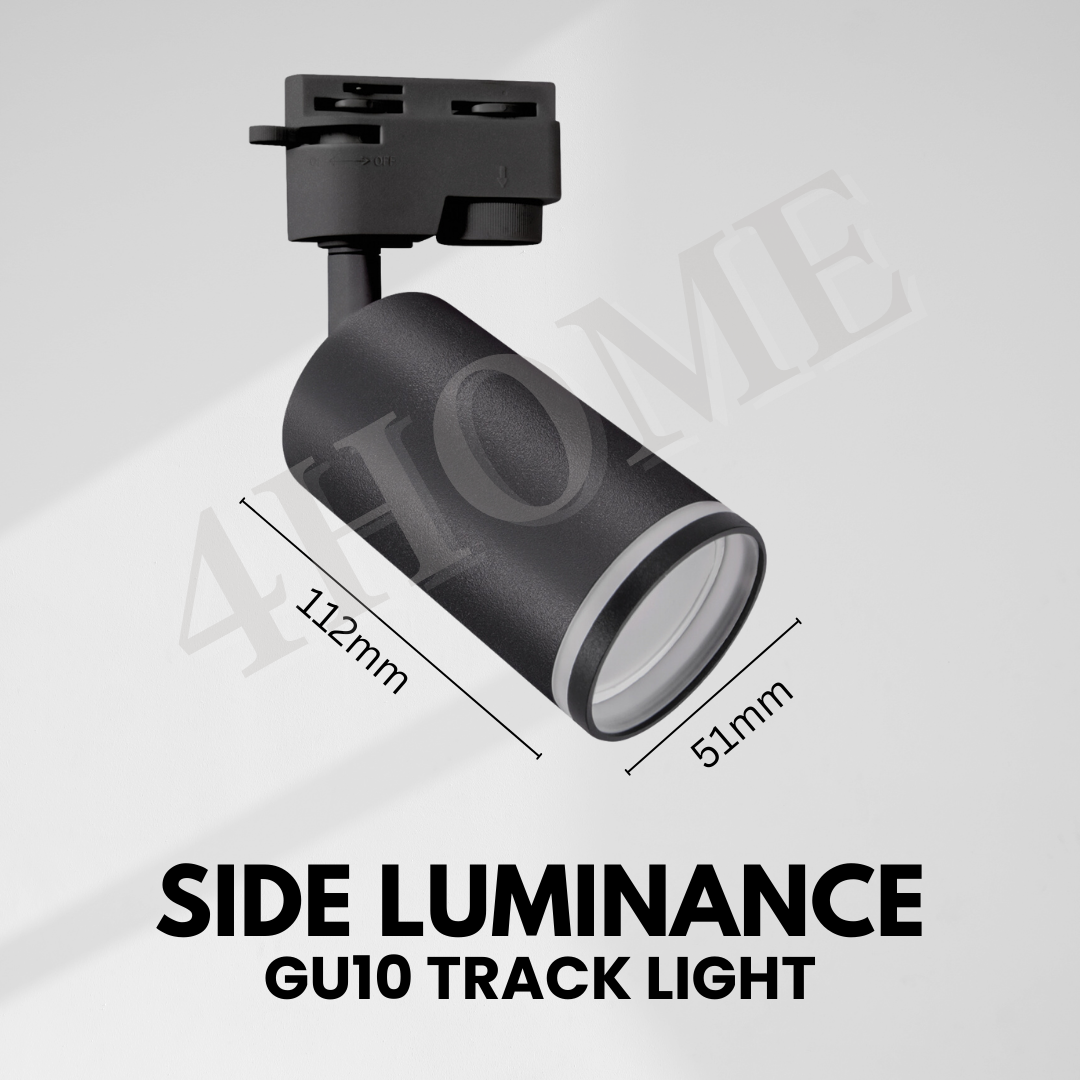 Modern Monochromatic Side Light Luminance GU10 Track Holder Track Light