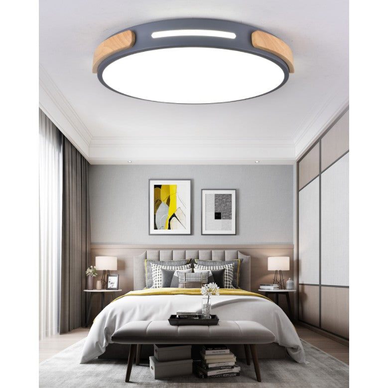 TML 18W 24W 36W White Grey with Wood LED Nordic Ceiling Light