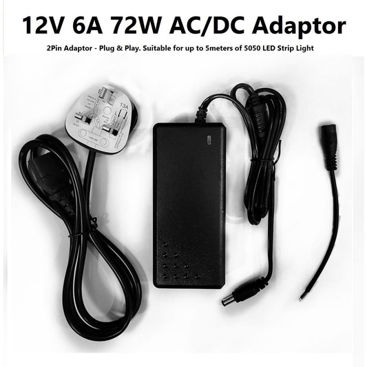 LED strip light AC DC Power Supply Adaptor Transformer 12V 6A 72W LED Driver TML