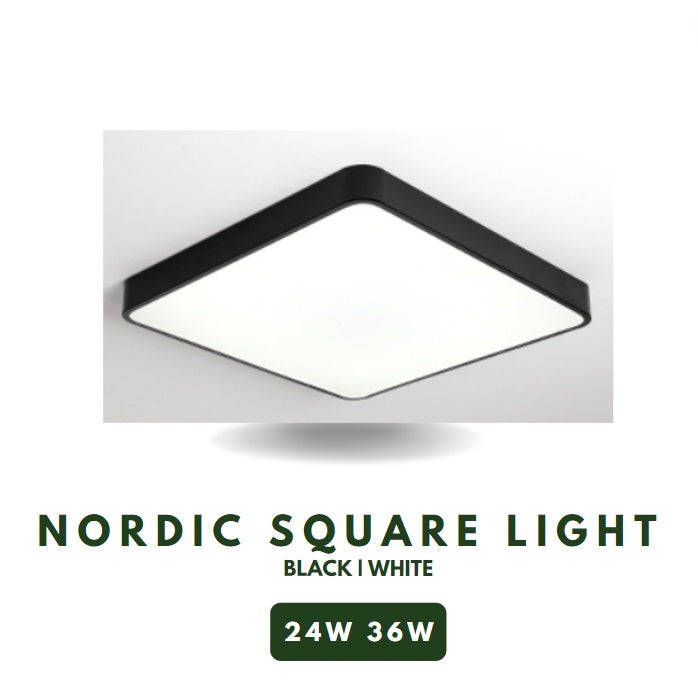 Nordic Square LED Ceiling Light 24W 36W TML