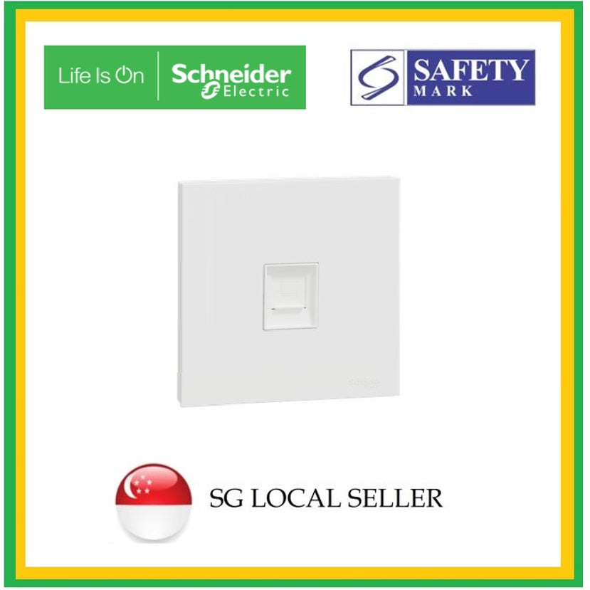 Schneider Avataron C RJ11 Telephone Socket (Wine Gold, Dark Grey, White) TML