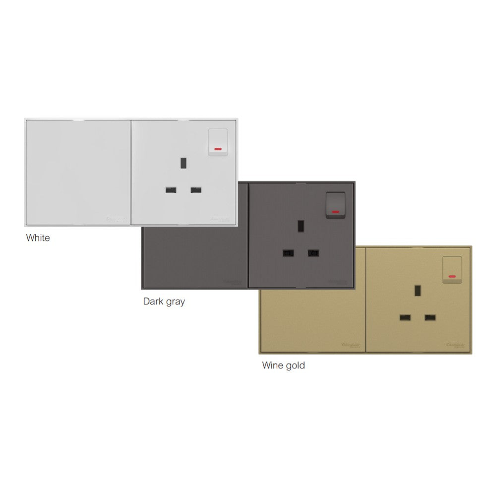 Schneider Avataron C Switch Socket Wine Gold Dark Grey White Landed Condo BTO HDB TML