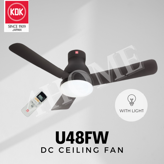 KDK U48FP LED Light DC Ceiling Fan  (White/Black)