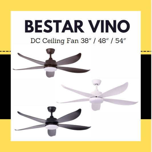 Bestar Vino 5blades DC Ceiling Fan 38inch 48inch 54inch 24W light