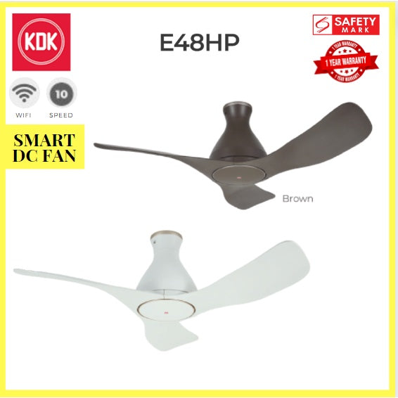 KDK Airy 48" E48GP E48HP Smart Ceiling Fan with Wifi