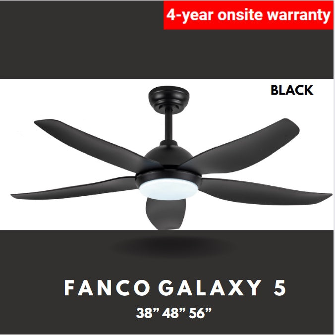 FANCO Galaxy 5 DC Ceiling Fan 5 Blades 24W 38 48 56 Inch