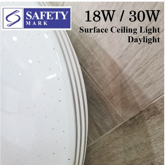 TML LED Ceiling Light Dimmable Glittering Effect SG Safety Mark 18W 36W Shimmering Surface Panel Dimmable Daylight