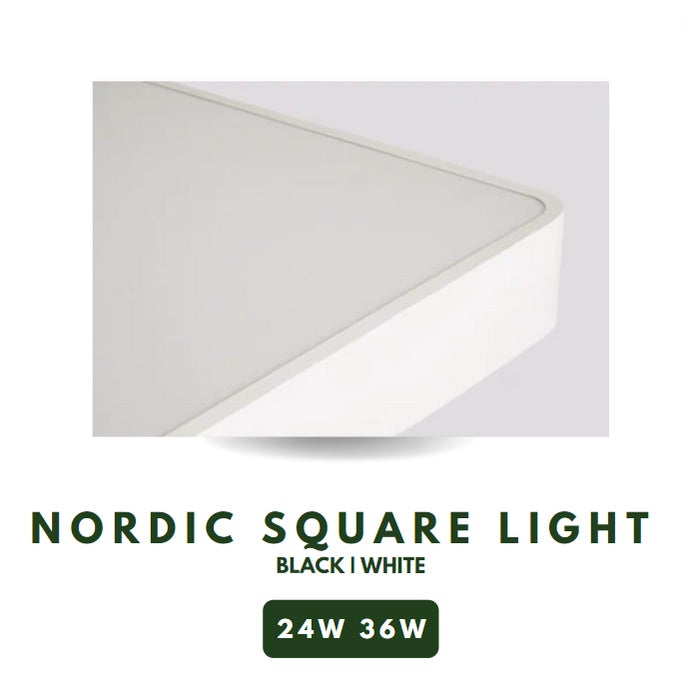 Nordic Square LED Ceiling Light 24W 36W TML