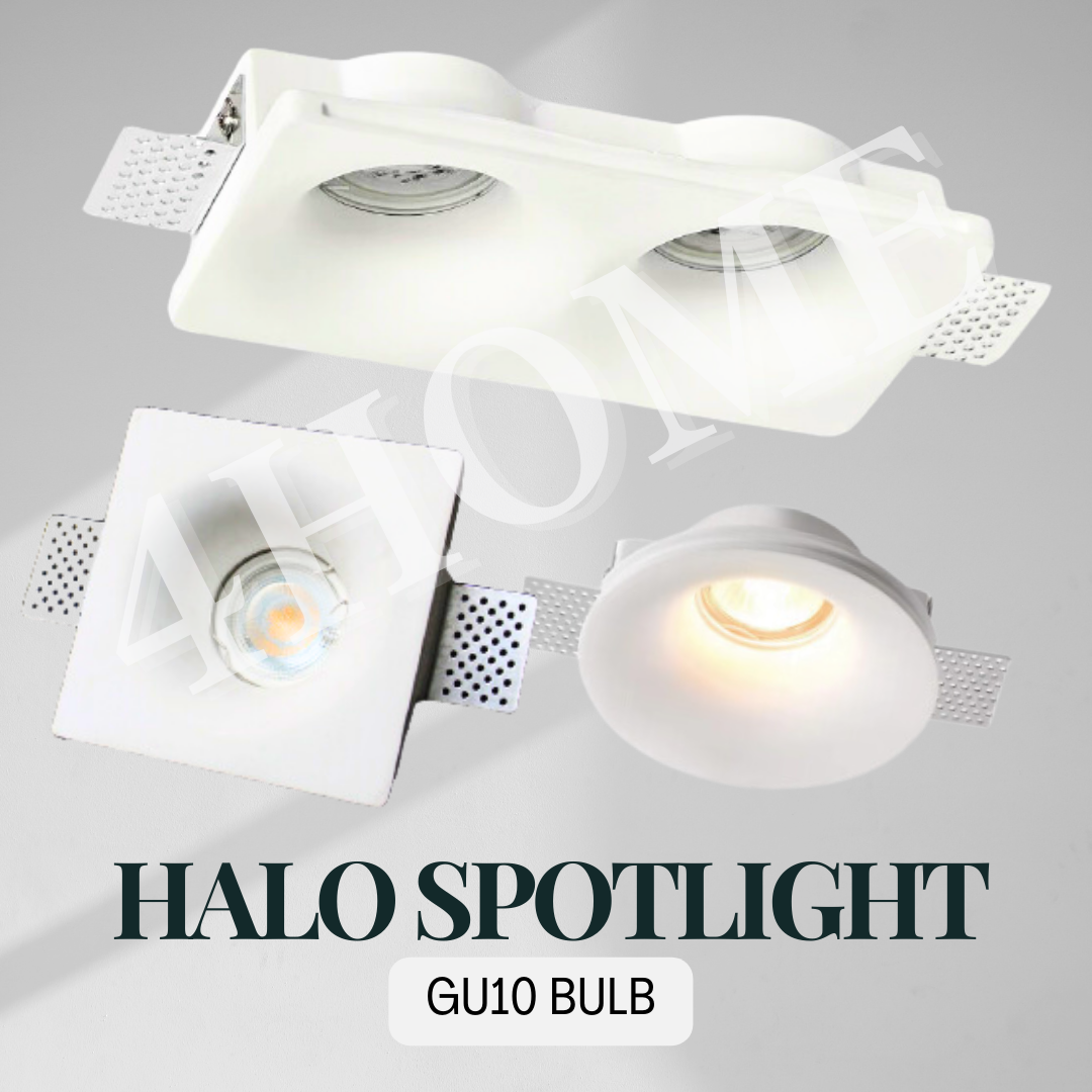 Gypsum Plaster Board Trimless Recessed Halo GU10 Spotlight Downlight False Ceiling