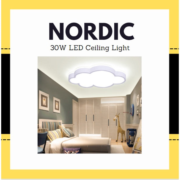 TML 30W Nordic LED Ceiling Light Cloud Design- Daylight Kids Children Room