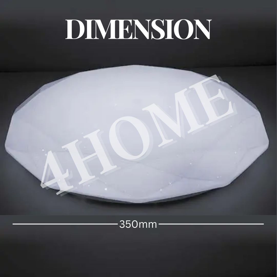 Glittering Star Design LED Ceiling Light Tri-tone Daylight Warm White Remote Control