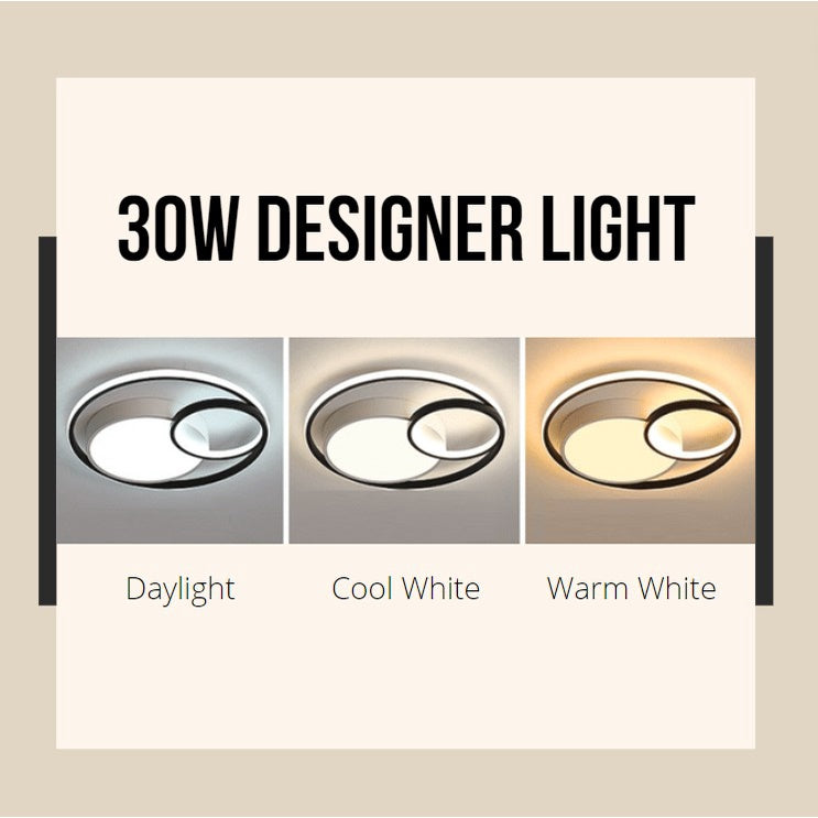 TML 30W Modern Designer LED Ceiling Light Tri-tone