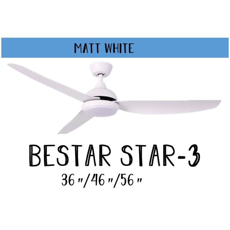 [Installation] Bestar Star-3 Ceiling Fan with 24W LED Light 36inch 46inch 56inch 36" 46" 56" STAR3