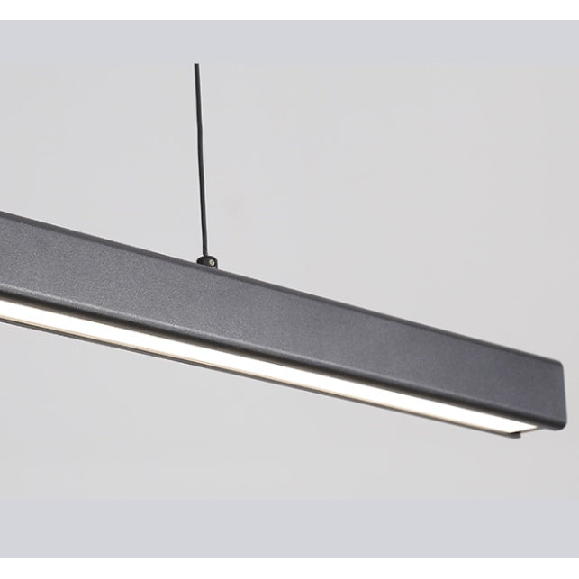 Premium Black Wood Linear Pendant Light 32W 3Tone Dining Island Study Kitchen