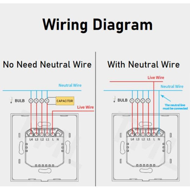 [SG Stock] TML WIFI Smart Switch Wifi Switch No Neutral White Black Google Home Amazon Alexa 1 2 3 4 Gang Heater 20A