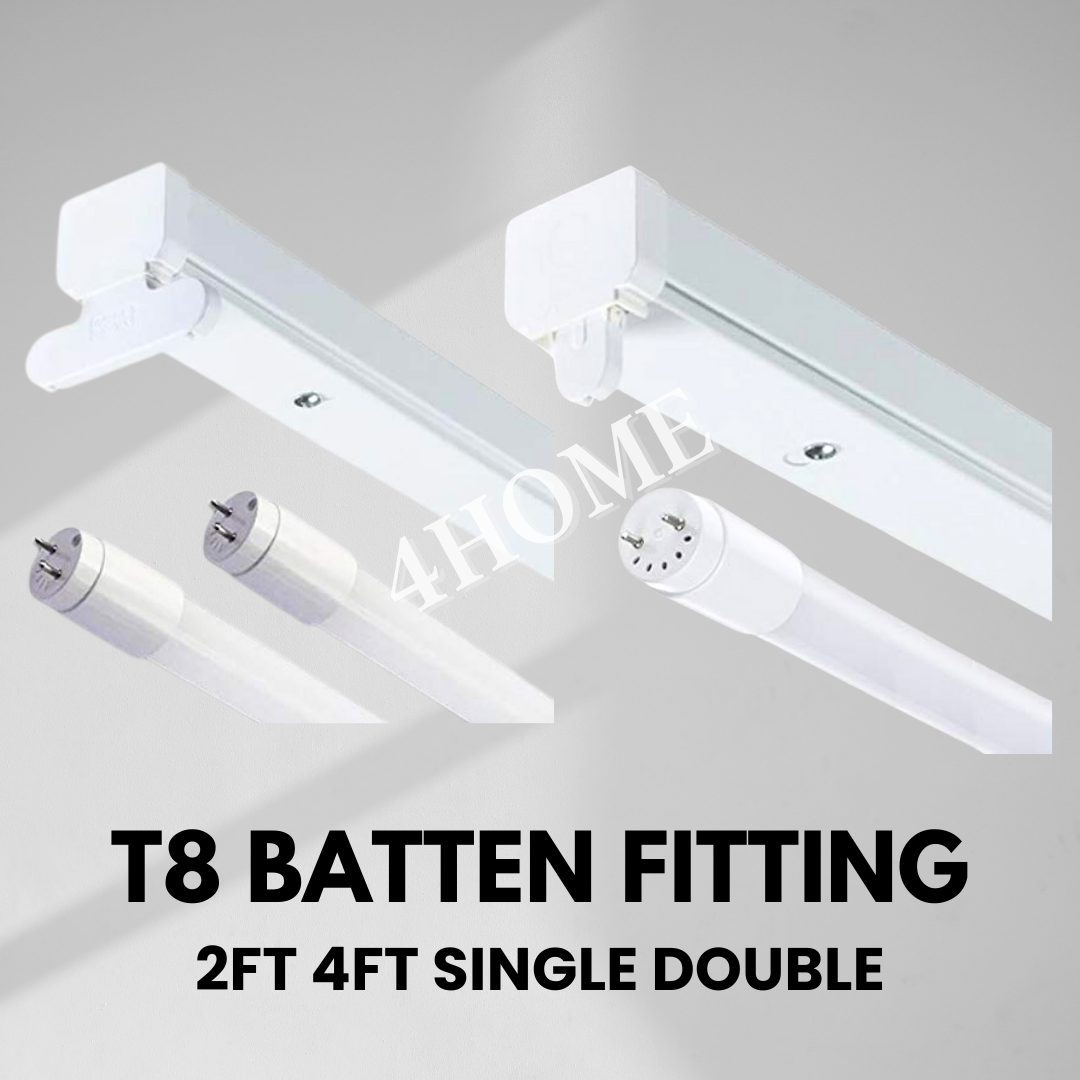 T8 Tube Batten Fitting Housing with T8 LED tube optional