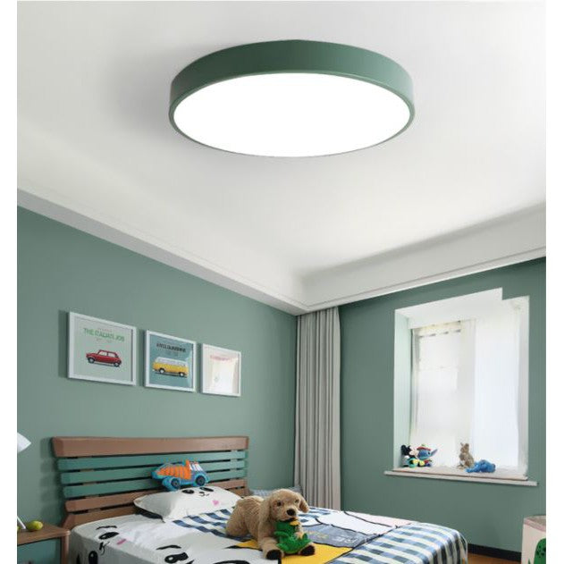 TML 18W 24W 36W Black White Green LED Nordic Minimal Ceiling Light - Daylight Warm White Tri-tone Macaron