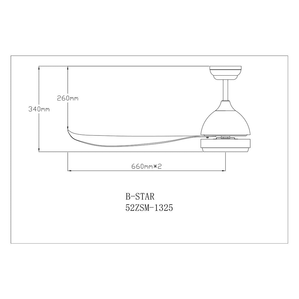 Fanco B-Star Ceiling Fan with 24W LED Light 36 / 46 / 52 inch BStar B Star with basic installation