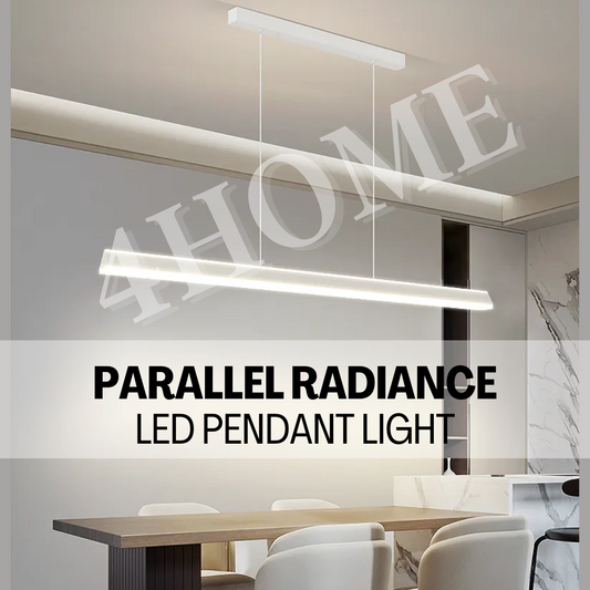 Premium Minimalist White linear Parallel Radiance Pendant Light Dining Island Study Tritone 120cm