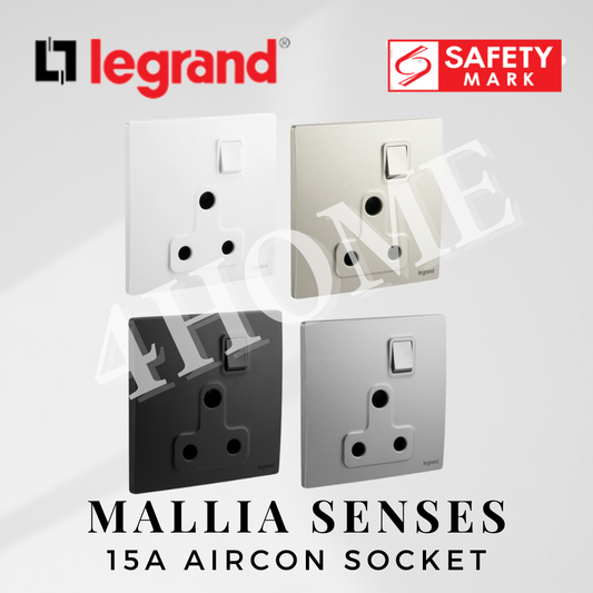 Legrand Mallia Senses 15A Socket Round Pin Aircon Socket TML