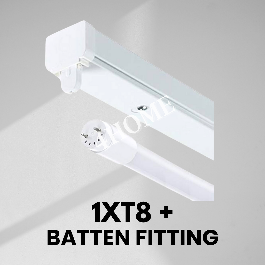 T8 Tube Batten Fitting Housing with T8 LED tube optional