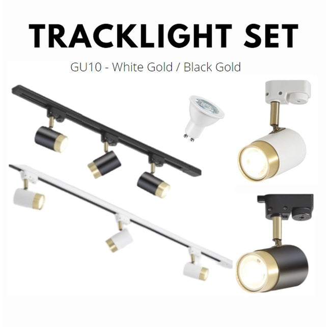 White Gold Black Gold GU10 Track Light TML