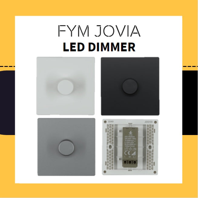 FYM Jovia LED Dimmer for lighting Matt Black Space Grey White