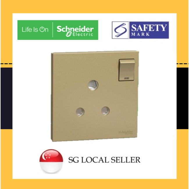 Schneider Avataron C 15A Aircon Socket Wine Gold Dark Grey White TML