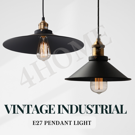 Premium Vintage Industrial Pendant Light E27 Edison Bulb Bedside Island Dining Cafe