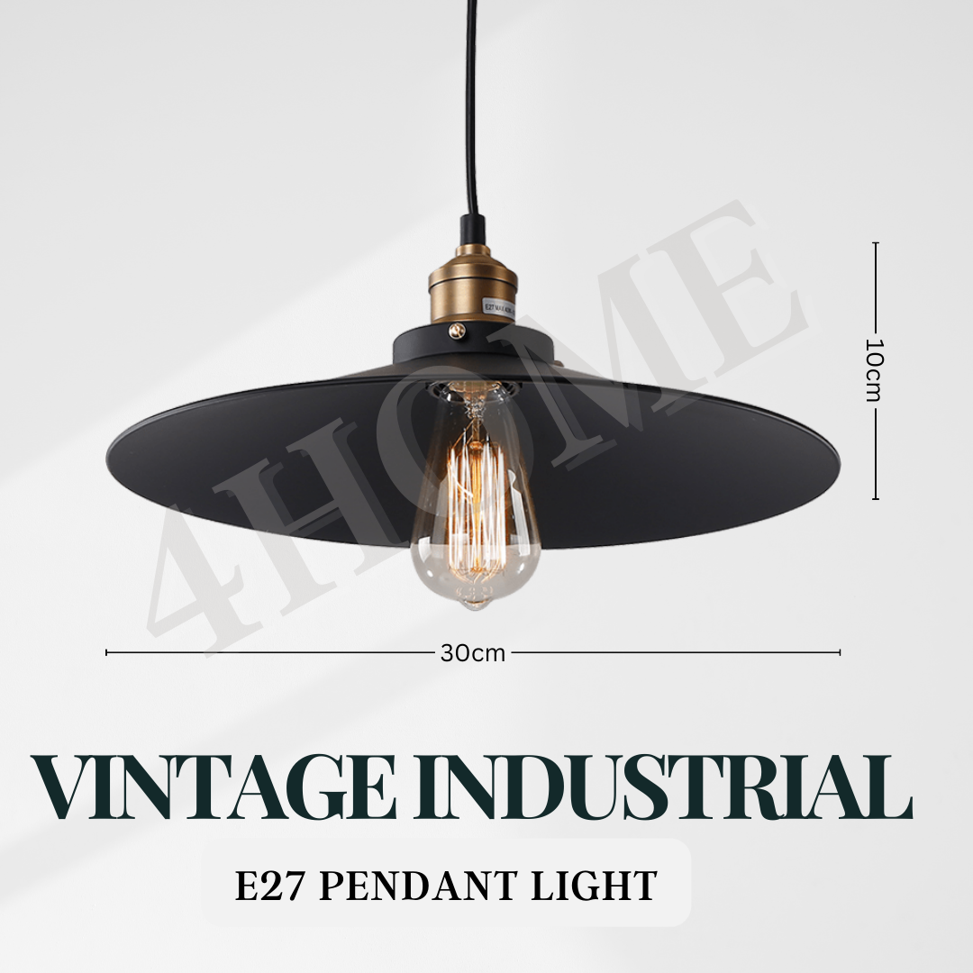 Premium Vintage Industrial Pendant Light E27 Edison Bulb Bedside Island Dining Cafe