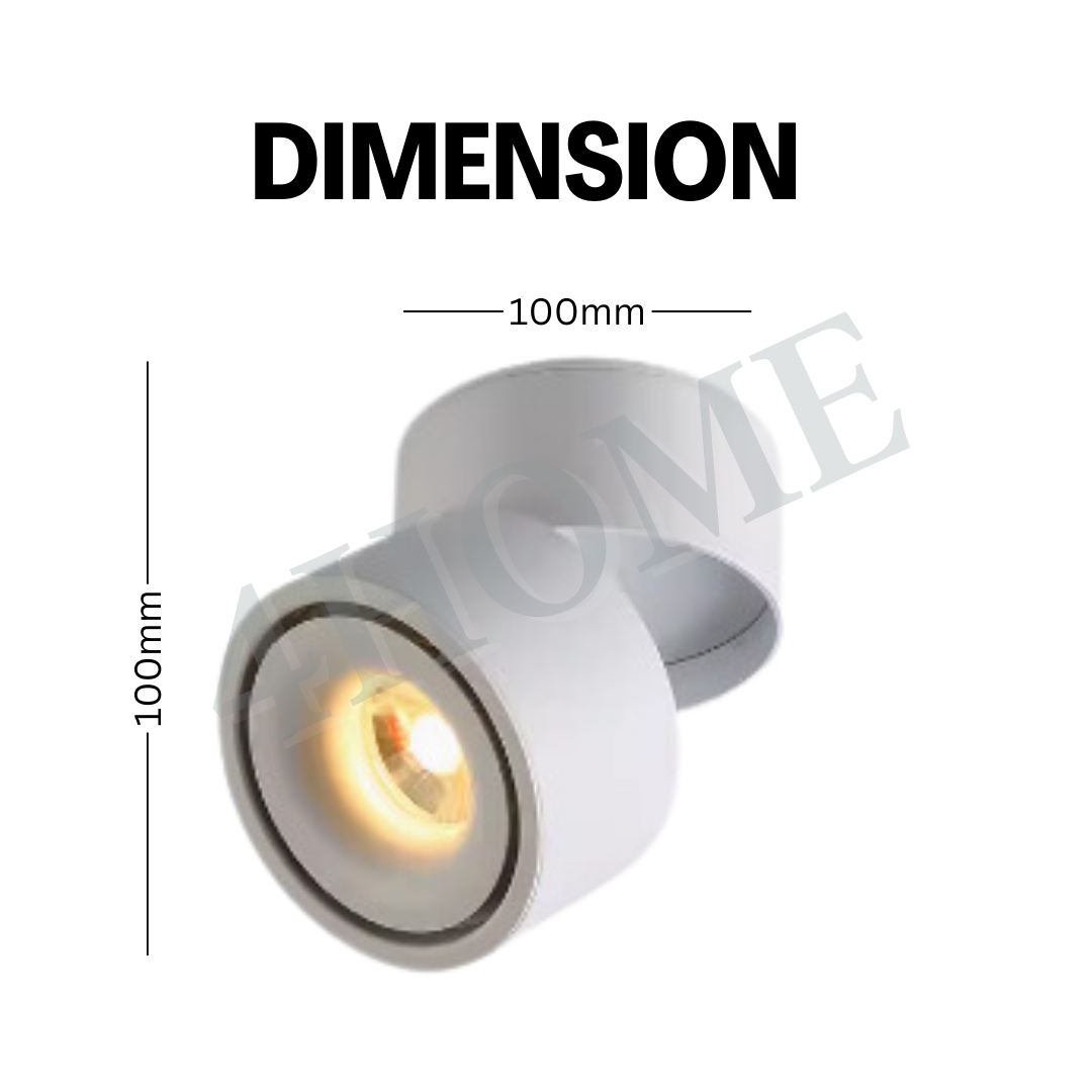 Premium White Black Single Head Double Head Halo Cylindrical Spotlight Surface Mounted Downlight