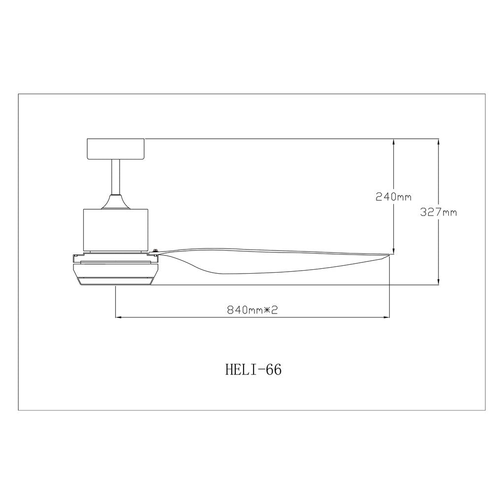 Fanco Heli Ceiling Fan with LED Light 56inch 66inch (Installation available)