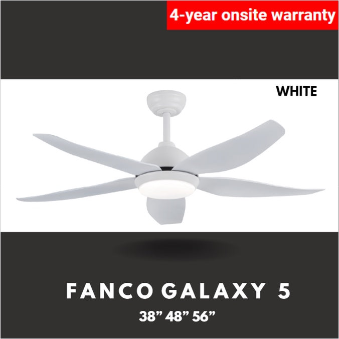 FANCO Galaxy 5 DC Ceiling Fan 5 Blades 24W 38 48 56 Inch