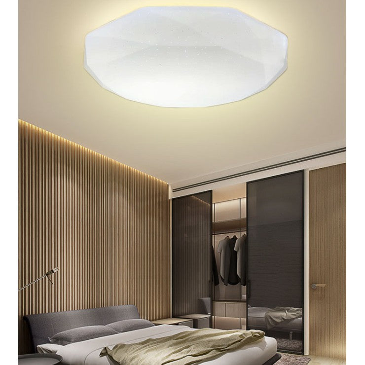 TML Minimal LED Ceiling Light Glittering Star Design 36W Tri-tone Daylight Warm White